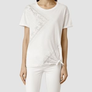 ALLSAINTS Bandana Heny Tee • women's XS • WHITE